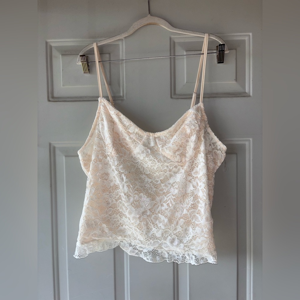 Peppermayo ivory lace top size 18